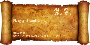 Nagy Humbert névjegykártya
